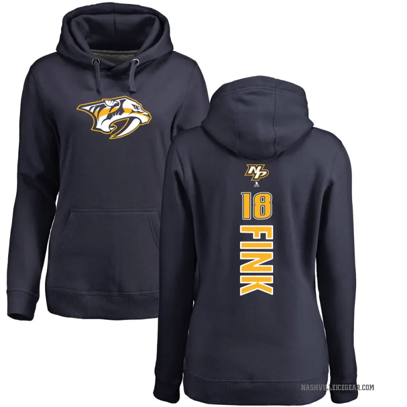 Aiden Fink Women's Navy Nashville Predators Branded Backer Pullover Hoodie