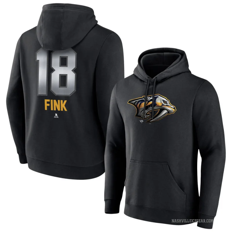 Aiden Fink Youth Black Nashville Predators Branded Midnight Mascot Logo Pullover Hoodie