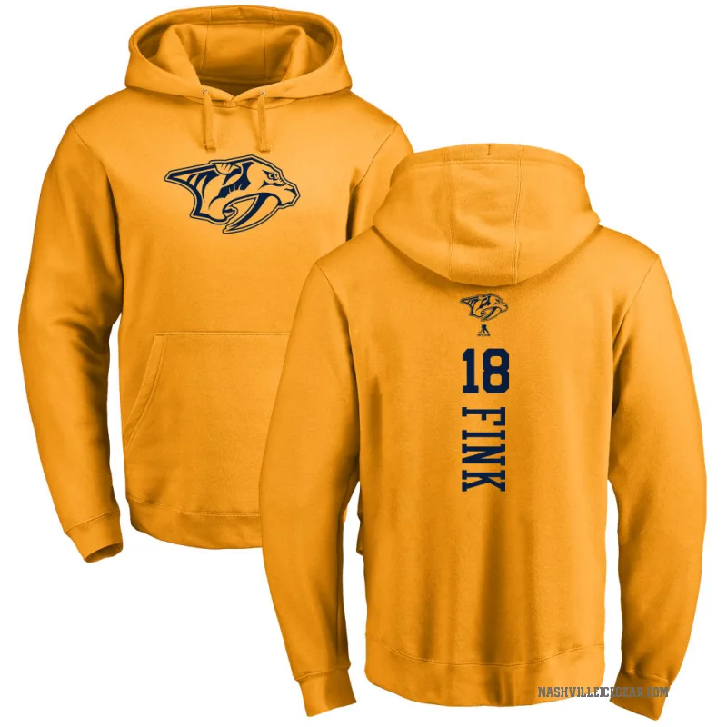 Aiden Fink Youth Gold Nashville Predators Branded One Color Backer Pullover Hoodie