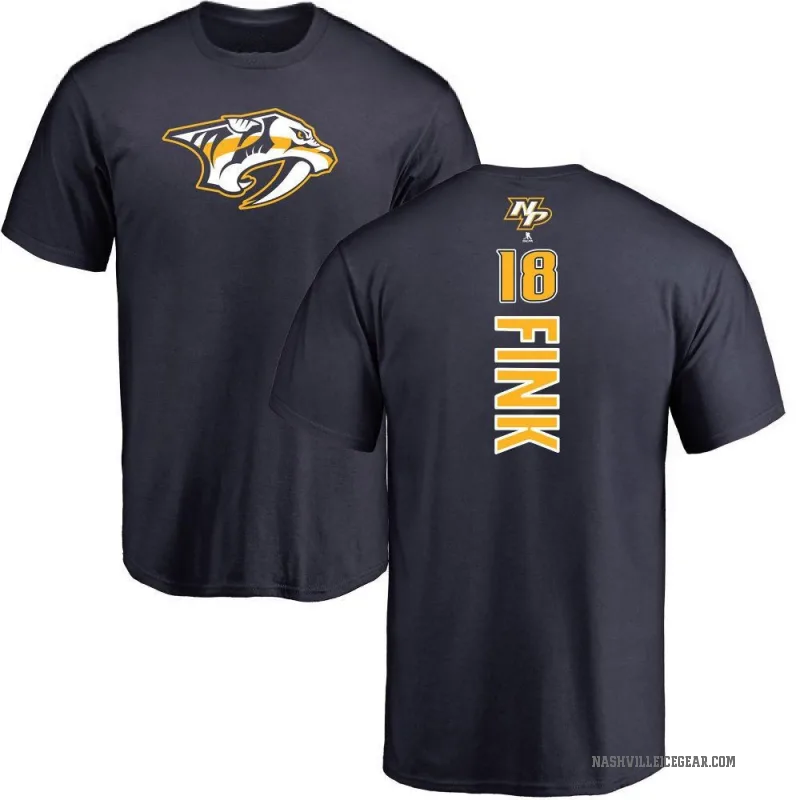 Aiden Fink Youth Navy Nashville Predators Backer T-Shirt -