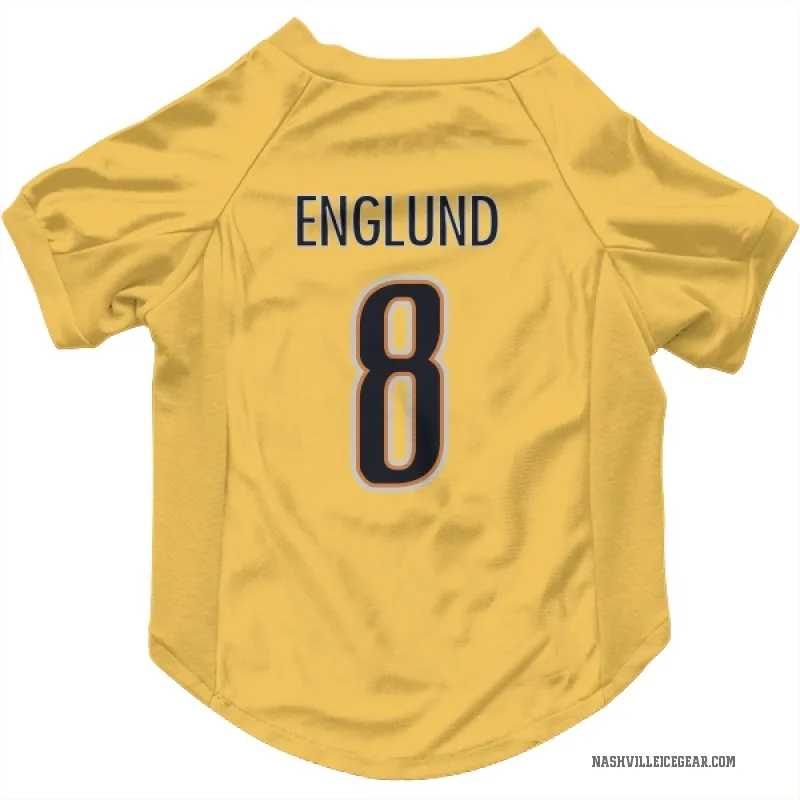 Andreas Englund  Gold Nashville Predators  Cat & Dog Pet Jersey