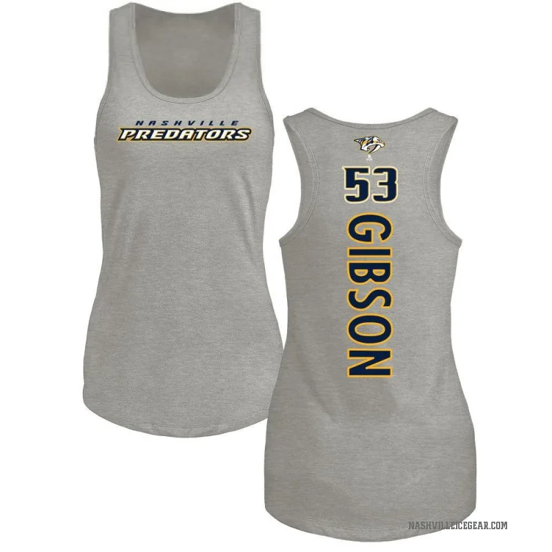 Andrew Gibson Women's Ash Nashville Predators Backer Tank Top -