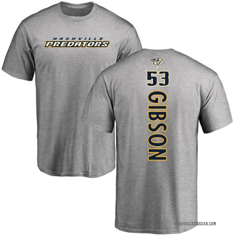 Andrew Gibson Youth Ash Nashville Predators Backer T-Shirt -