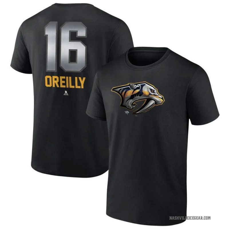Cal O'Reilly Men's Black Nashville Predators Midnight Mascot Logo T-Shirt
