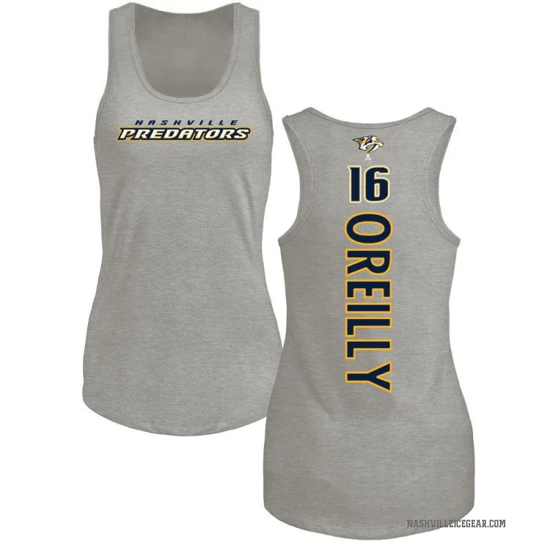 Cal O'Reilly Women's Ash Nashville Predators Backer Tank Top -