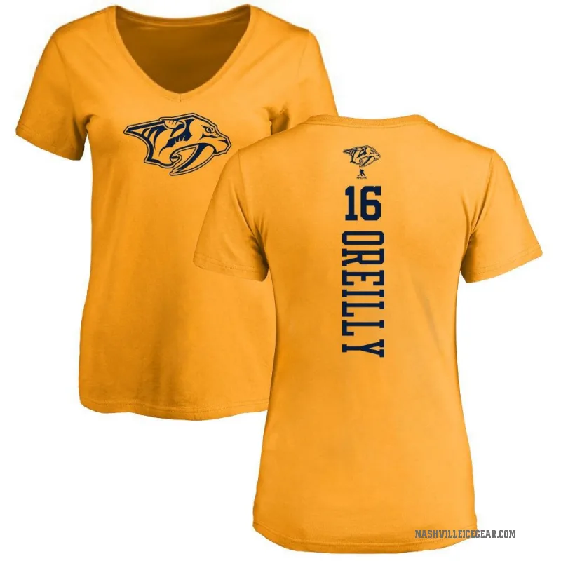 Cal O'Reilly Women's Gold Nashville Predators One Color Backer T-Shirt -