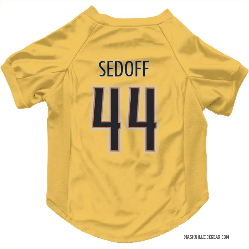 Christoffer Sedoff  Gold Nashville Predators  Cat & Dog Pet Jersey