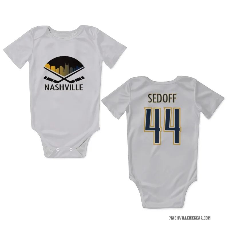 Christoffer Sedoff  White Nashville Predators  Newborn & Infant Bodysuit