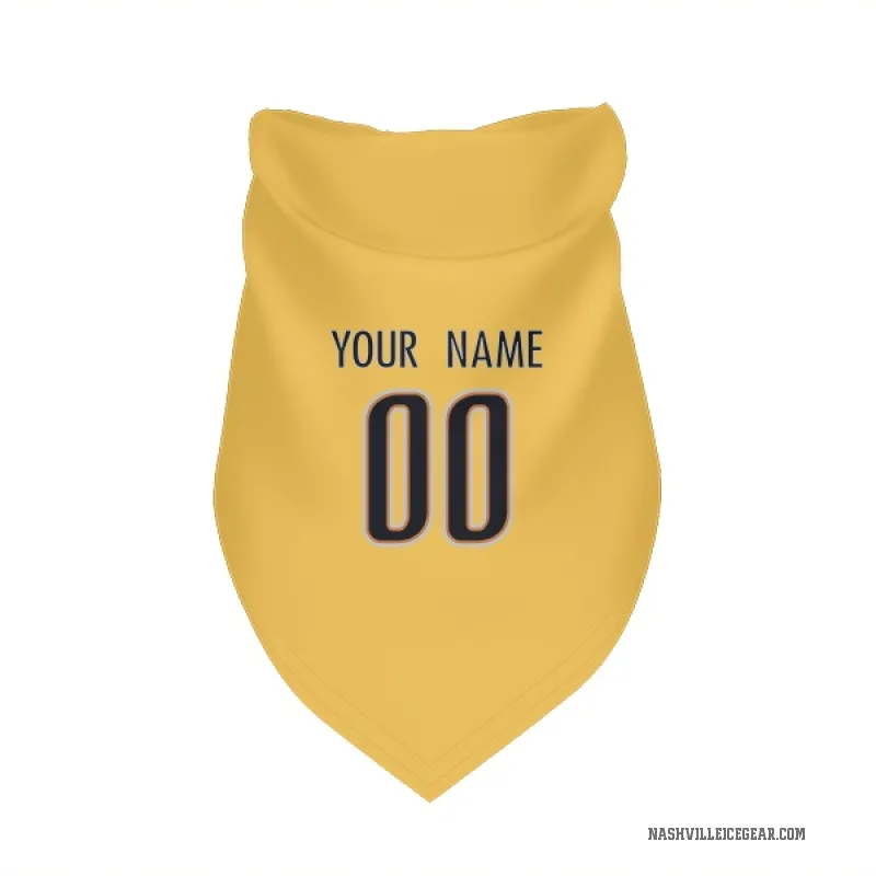 Custom  Gold Nashville Predators   Cat & Dog Pet Bandana