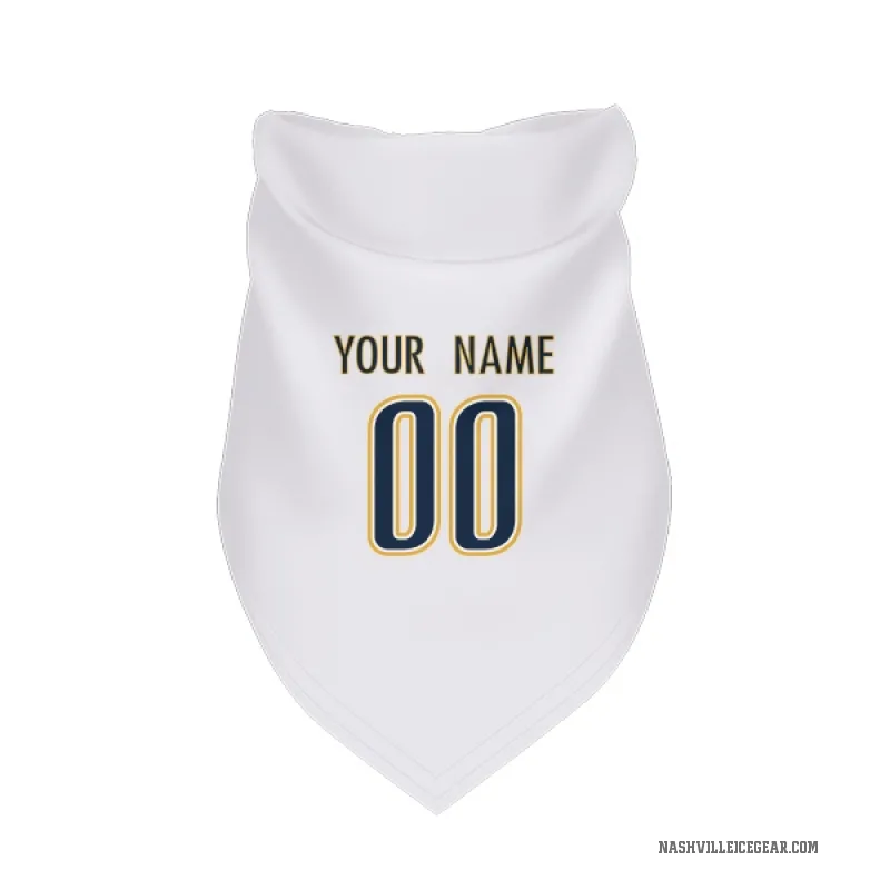 Custom  White Nashville Predators   Cat & Dog Pet Bandana