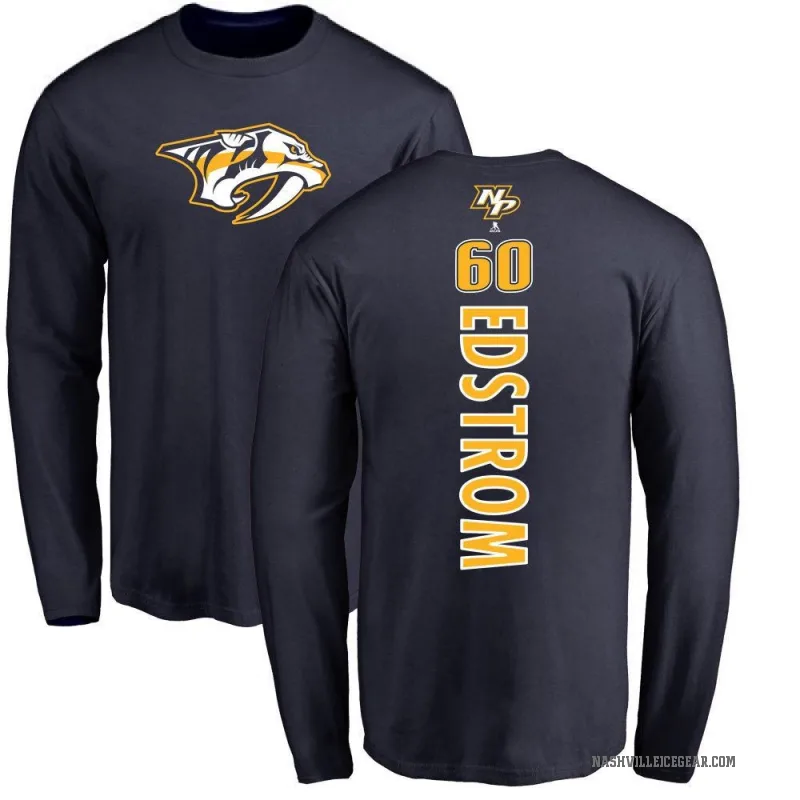David Edstrom Men's Navy Nashville Predators Backer Long Sleeve T-Shirt -