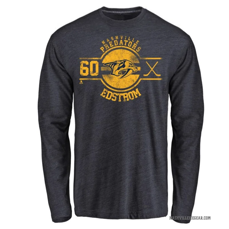 David Edstrom Men's Navy Nashville Predators Insignia Long Sleeve T-Shirt -