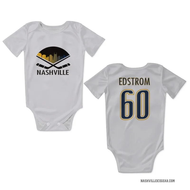 David Edstrom  White Nashville Predators  Newborn & Infant Bodysuit