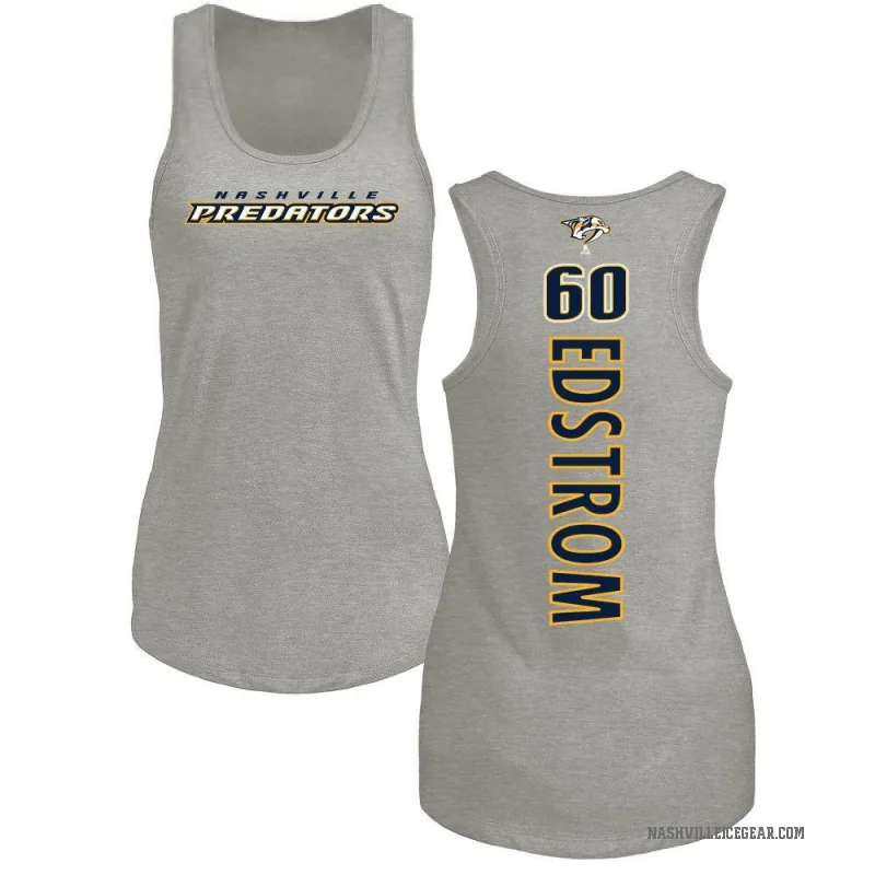 David Edstrom Women's Ash Nashville Predators Backer Tank Top -