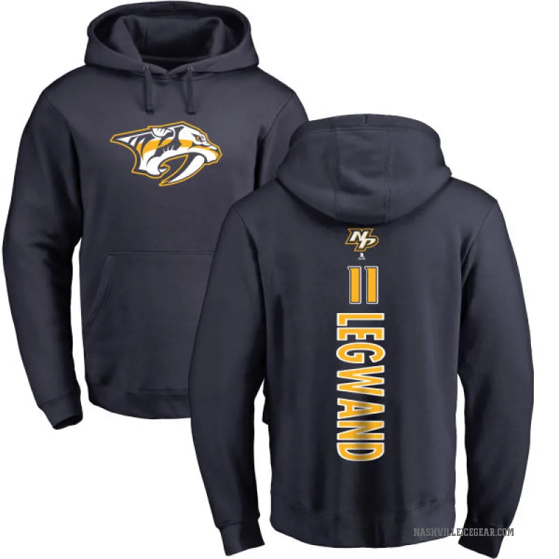 David Legwand Men's Navy Nashville Predators Branded Backer Pullover Hoodie