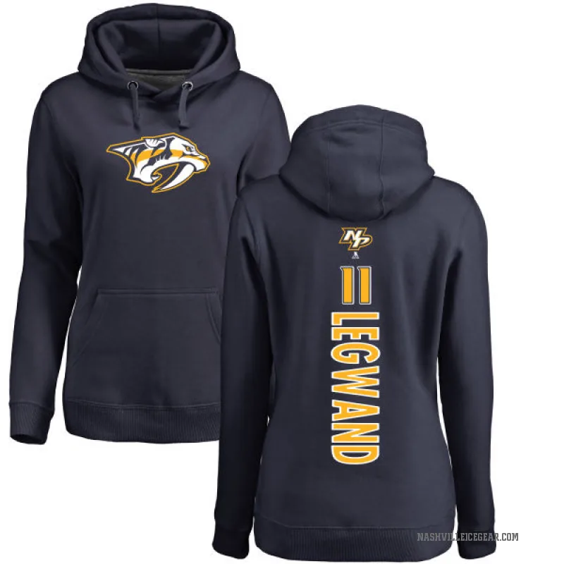 David Legwand Women's Navy Nashville Predators Branded Backer Pullover Hoodie