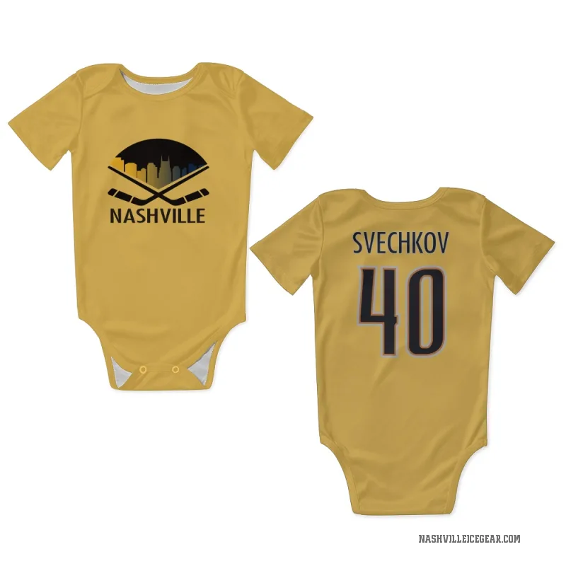 Fedor Svechkov  Gold Nashville Predators  Newborn & Infant Bodysuit
