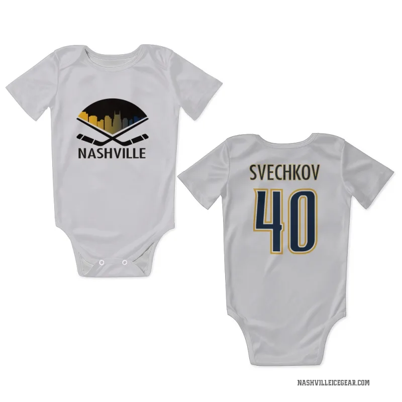 Fedor Svechkov  White Nashville Predators  Newborn & Infant Bodysuit