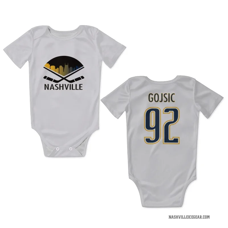 Hiroki Gojsic  White Nashville Predators  Newborn & Infant Bodysuit