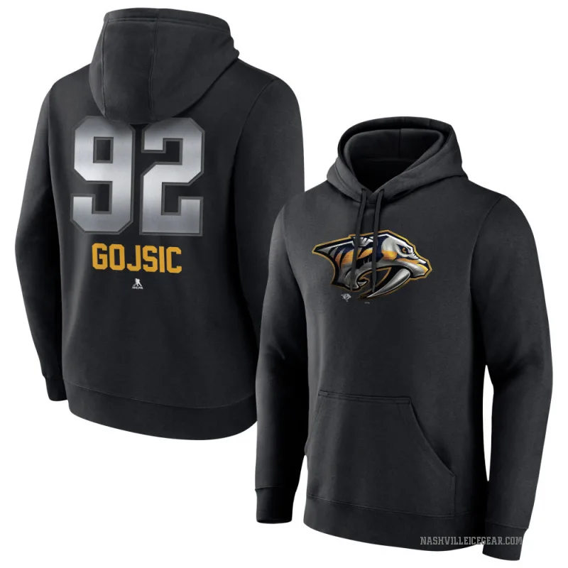 Hiroki Gojsic Youth Black Nashville Predators Branded Midnight Mascot Logo Pullover Hoodie