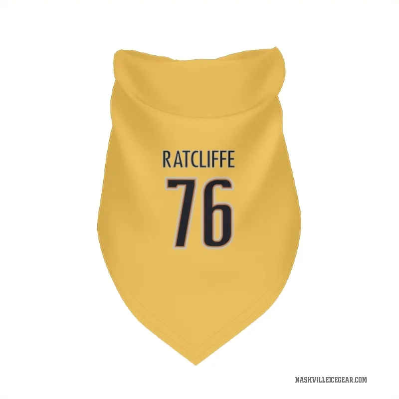 Isaac Ratcliffe  Gold Nashville Predators  Cat & Dog Pet Bandana
