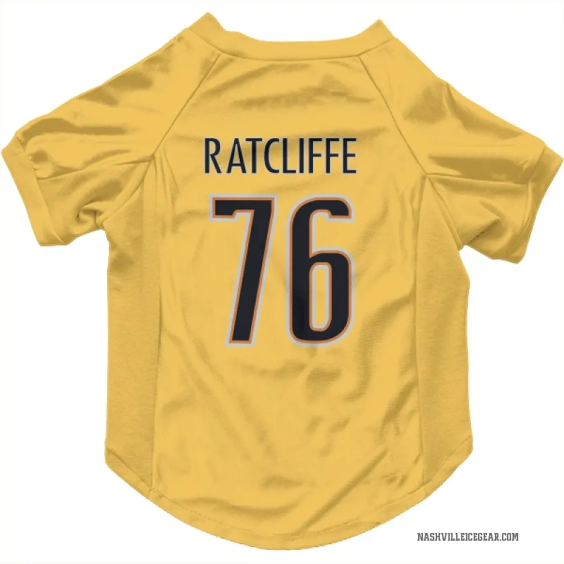 Isaac Ratcliffe  Gold Nashville Predators  Cat & Dog Pet Jersey