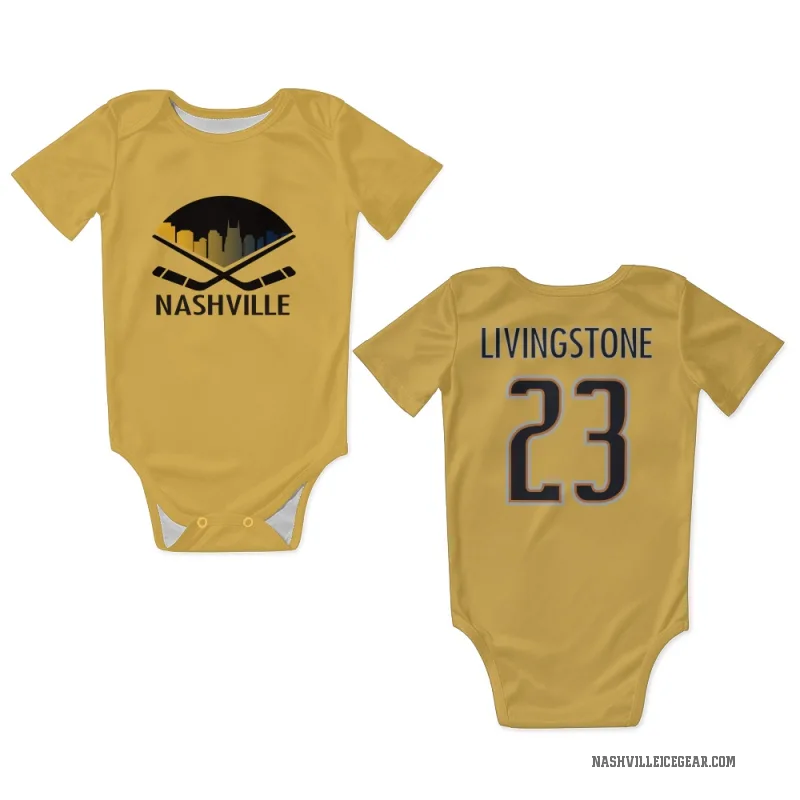 Jake Livingstone  Gold Nashville Predators  Newborn & Infant Bodysuit