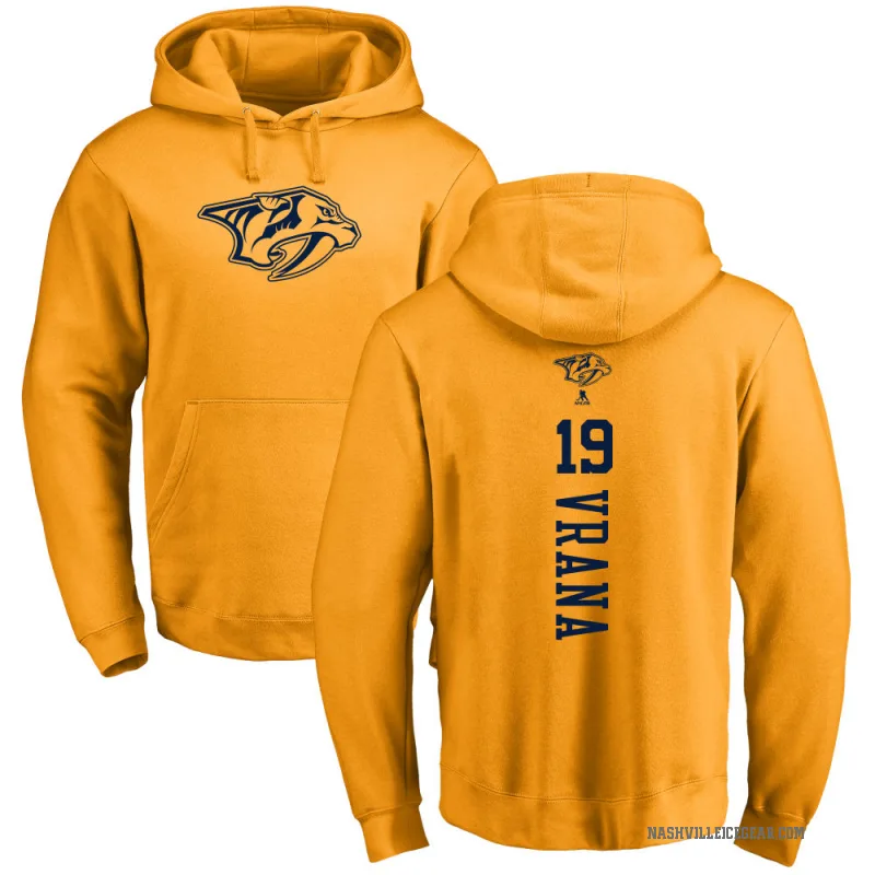 Jakub Vrana Youth Gold Nashville Predators Branded One Color Backer Pullover Hoodie