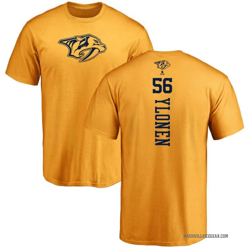 Jesse Ylonen Men's Gold Nashville Predators One Color Backer T-Shirt -