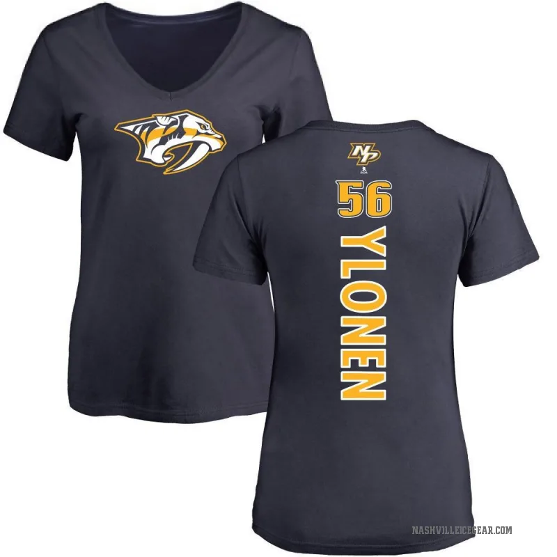 Jesse Ylonen Women's Navy Nashville Predators Backer T-Shirt -