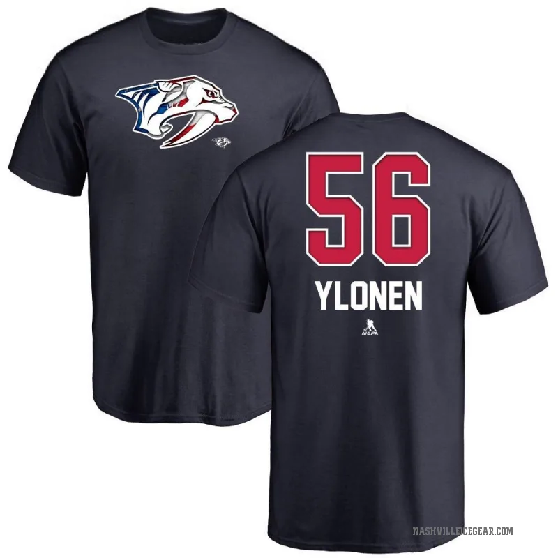 Jesse Ylonen Youth Navy Nashville Predators Name and Number Banner Wave T-Shirt -