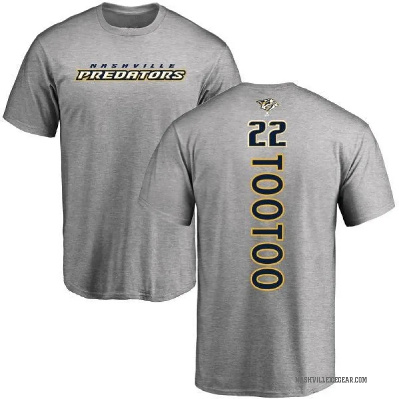 Jordin Tootoo Men's Ash Nashville Predators Backer T-Shirt -