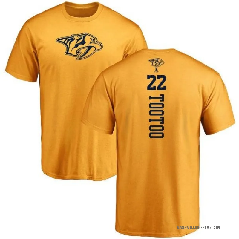 Jordin Tootoo Men's Gold Nashville Predators One Color Backer T-Shirt -