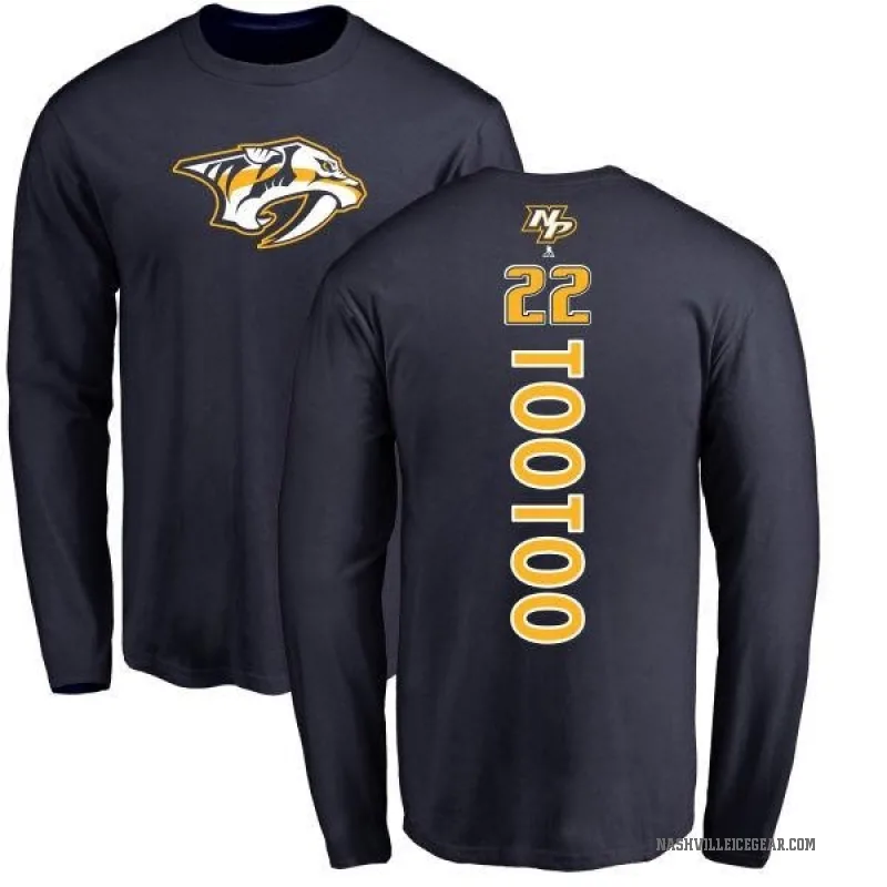 Jordin Tootoo Men's Navy Nashville Predators Backer Long Sleeve T-Shirt -