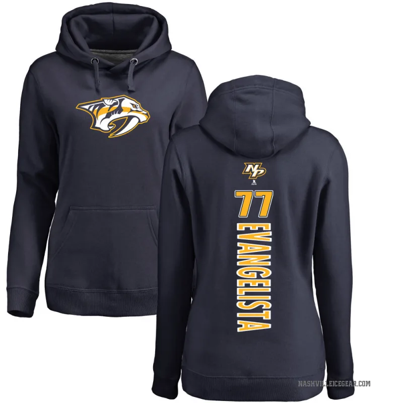 Luke Evangelista Women's Navy Nashville Predators Branded Backer Pullover Hoodie