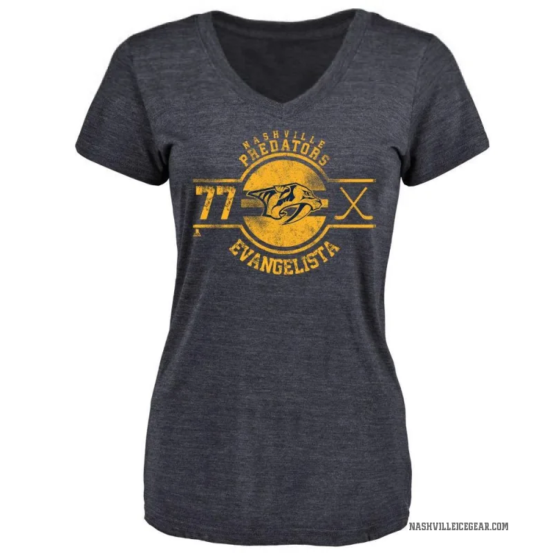 Luke Evangelista Women's Navy Nashville Predators Insignia T-Shirt -