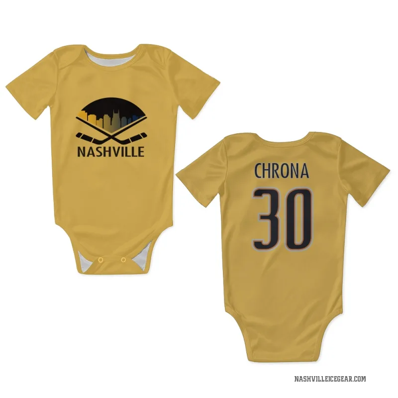 Magnus Chrona  Gold Nashville Predators  Newborn & Infant Bodysuit