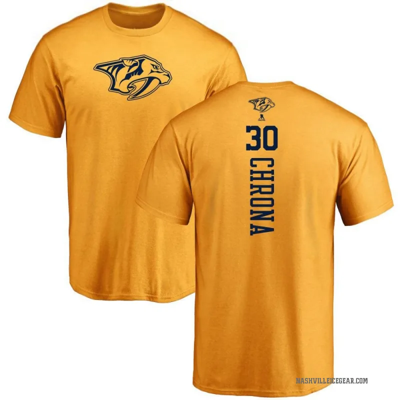 Magnus Chrona Men's Gold Nashville Predators One Color Backer T-Shirt -