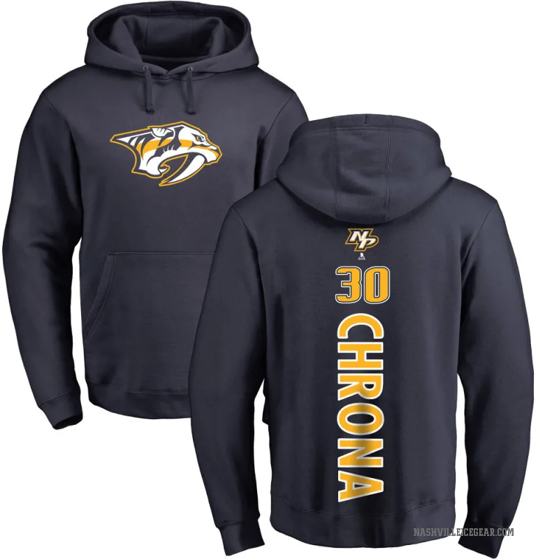 Magnus Chrona Men's Navy Nashville Predators Branded Backer Pullover Hoodie