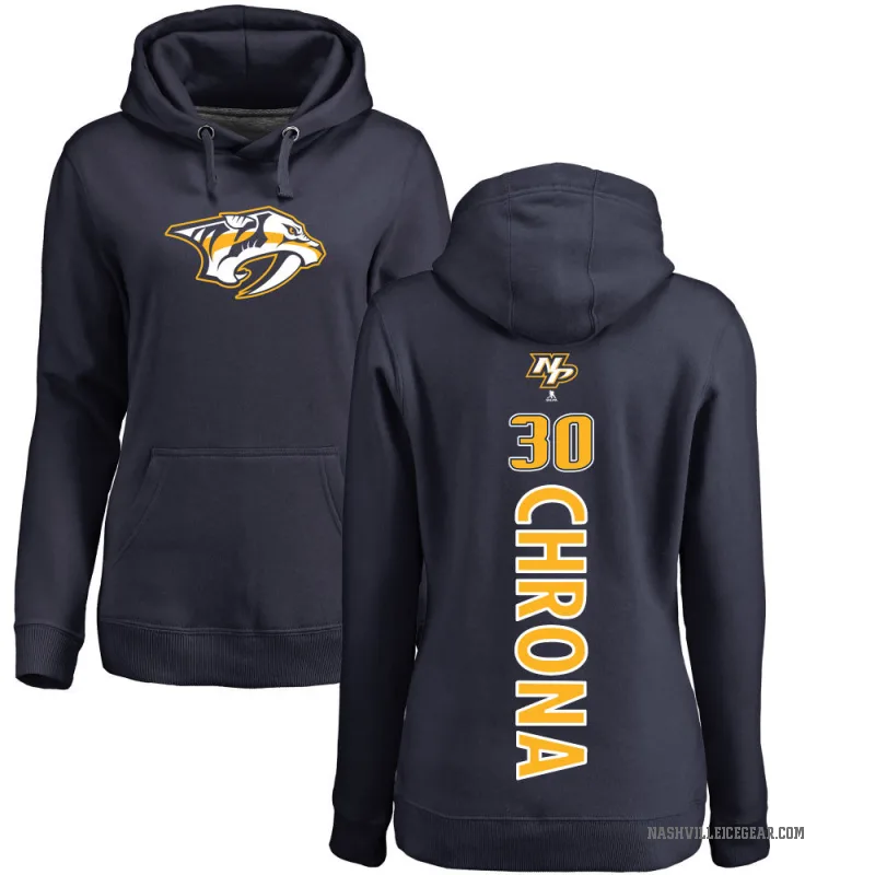 Magnus Chrona Women's Navy Nashville Predators Branded Backer Pullover Hoodie