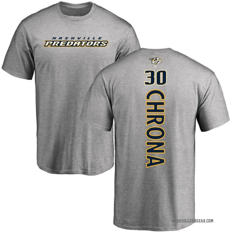 Magnus Chrona Youth Ash Nashville Predators Backer T-Shirt -