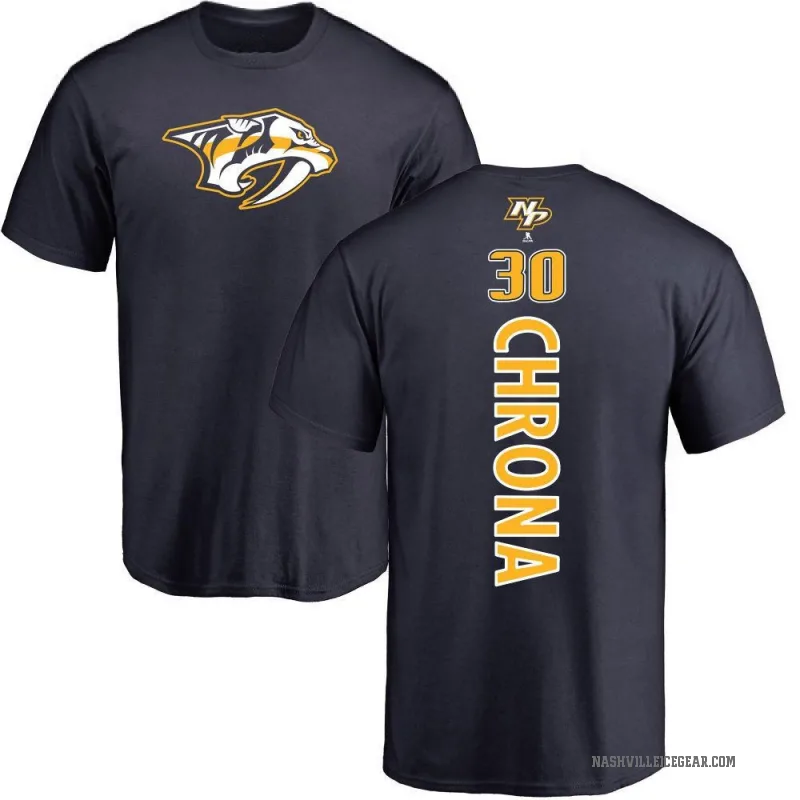 Magnus Chrona Youth Navy Nashville Predators Backer T-Shirt -