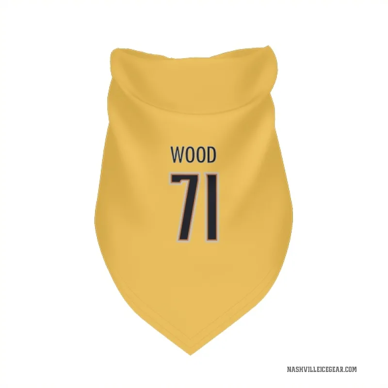 Matthew Wood  Gold Nashville Predators  Cat & Dog Pet Bandana