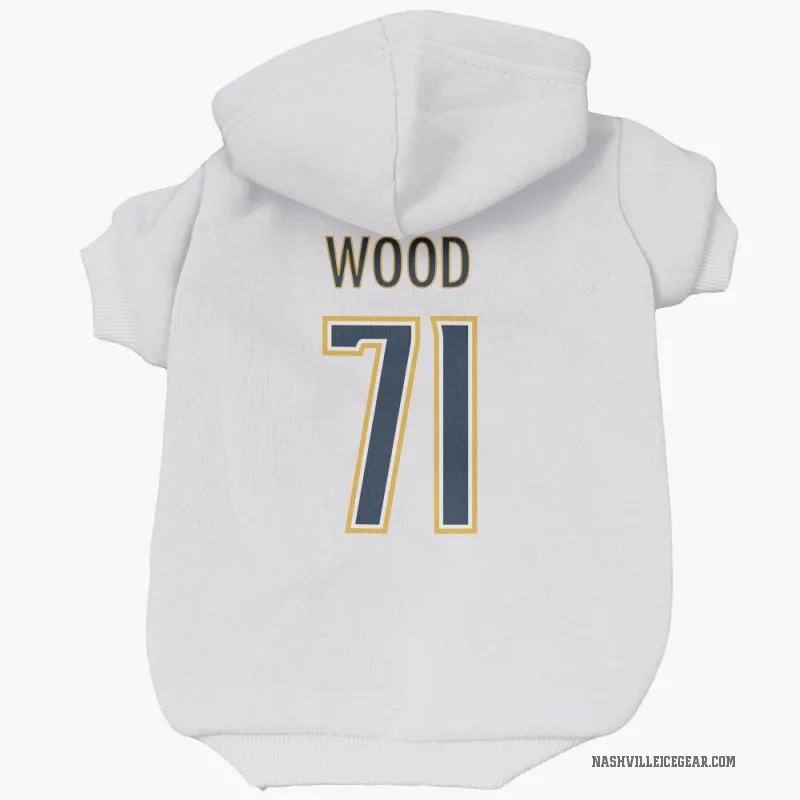 Matthew Wood  White Nashville Predators  Cat & Dog Pet Hoodie