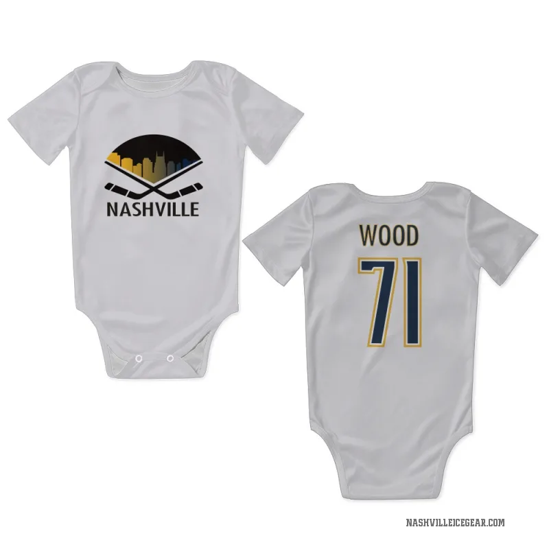 Matthew Wood  White Nashville Predators  Newborn & Infant Bodysuit