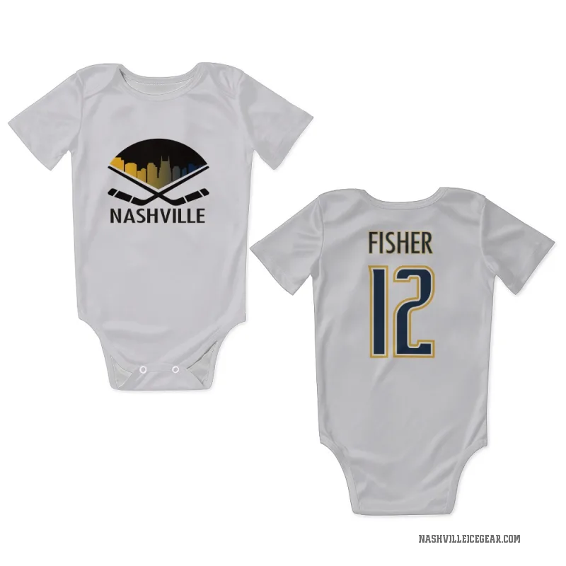 Mike Fisher  White Nashville Predators  Newborn & Infant Bodysuit