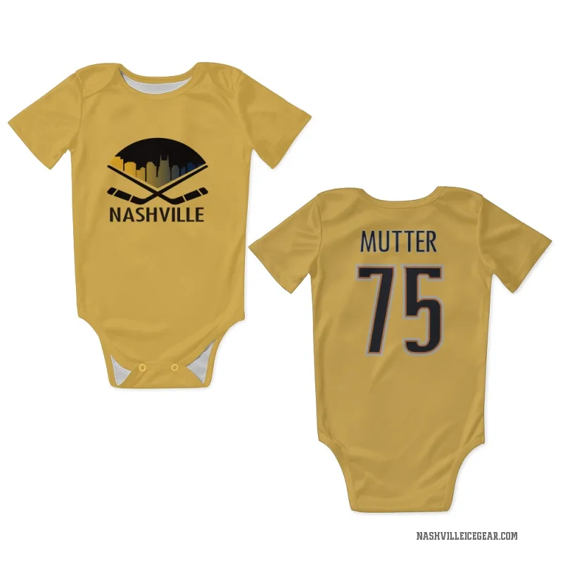 Navrin Mutter  Gold Nashville Predators  Newborn & Infant Bodysuit