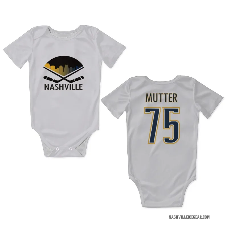 Navrin Mutter  White Nashville Predators  Newborn & Infant Bodysuit