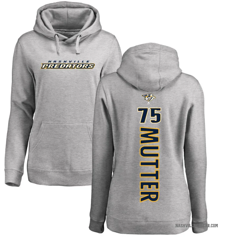 Navrin Mutter Women's Nashville Predators Branded Ash Backer Pullover Hoodie