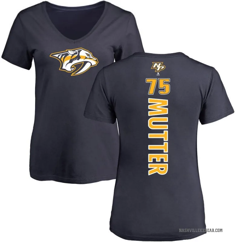 Navrin Mutter Women's Navy Nashville Predators Backer T-Shirt -